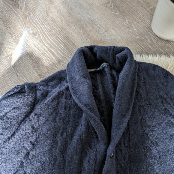 BROOKS BROTHERS - Wool Blend Cowl Neck Cardigan - Picture 11 of 13